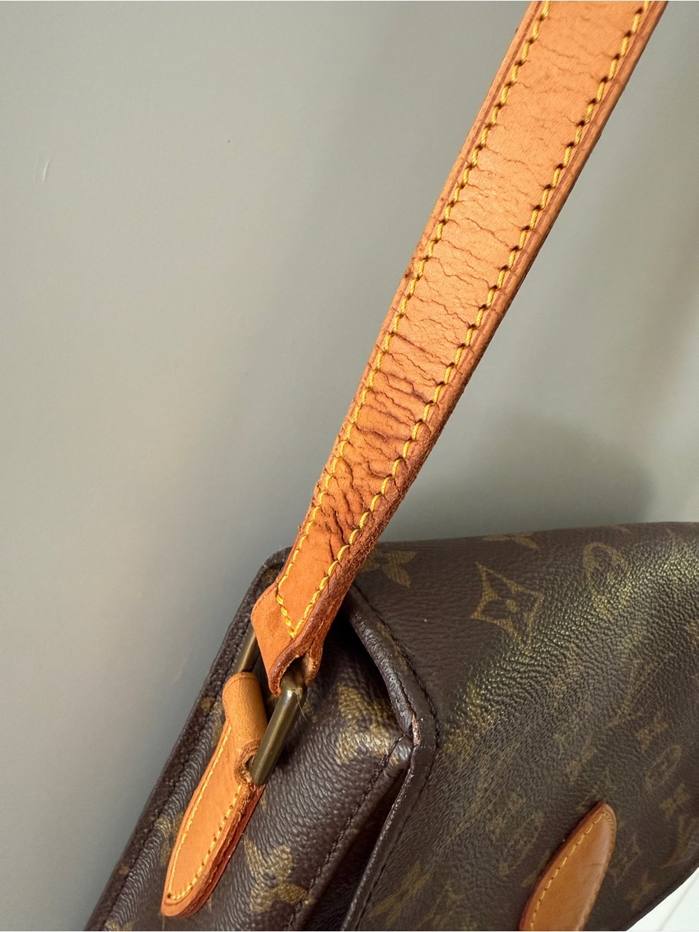 AUTH Louis Vuitton Monogram Canvas Crossbody in Brown and Tan - Picture 6 of 11